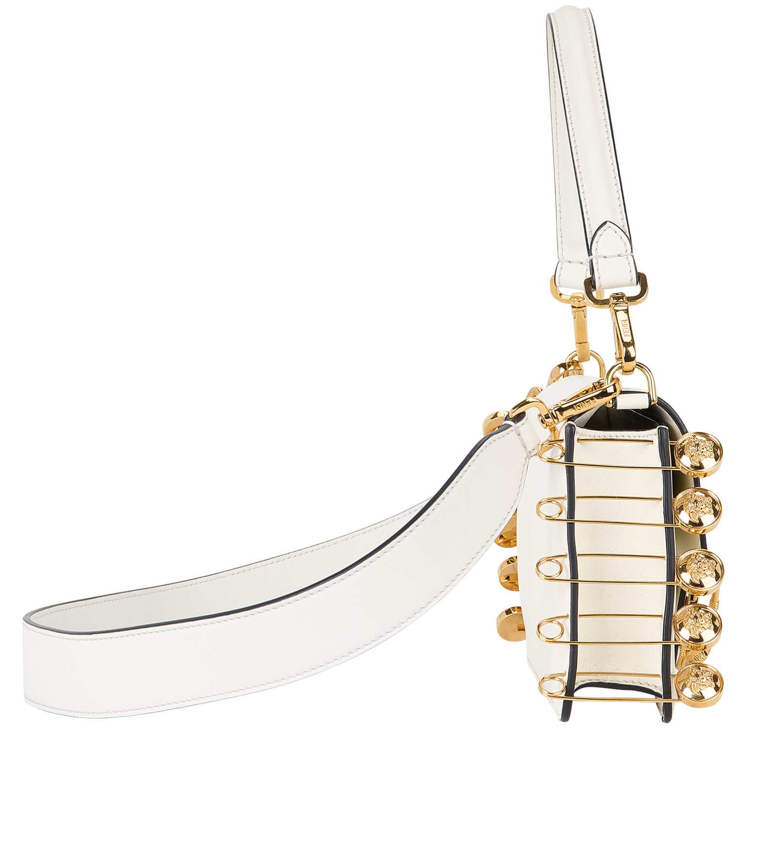 X Versace Fendace Baguette, &pound;1,400, Handbags, White, Leather, Side view